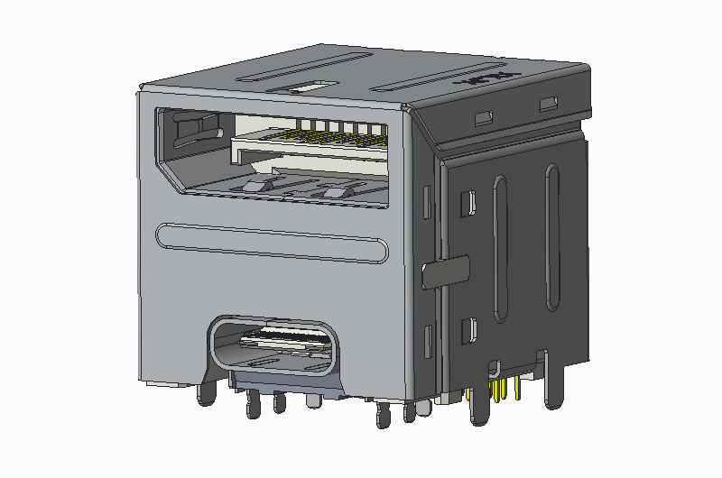 DP+TYPE C H18.9 COMBO REC STD DIP CONN