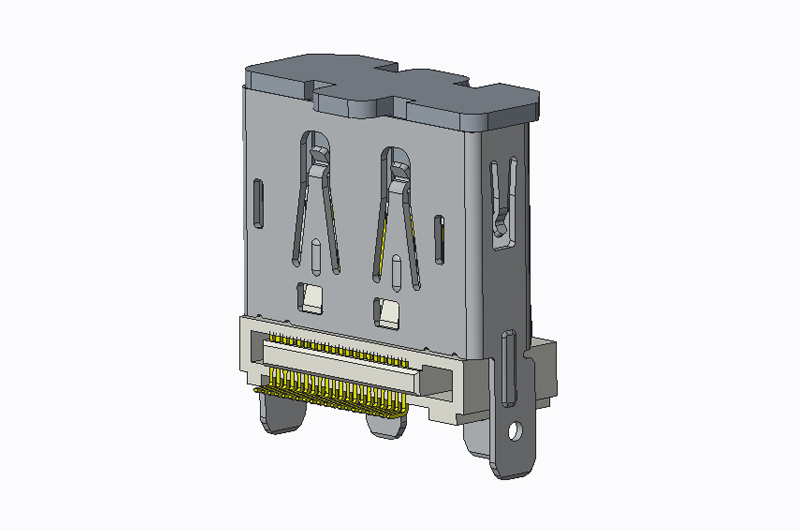 DP 180 degree upright SMT H15.0 shell leg length 3.0