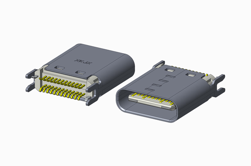 USB 3.1 TYPE C REC 24P夹板1.0 L=9.30mm