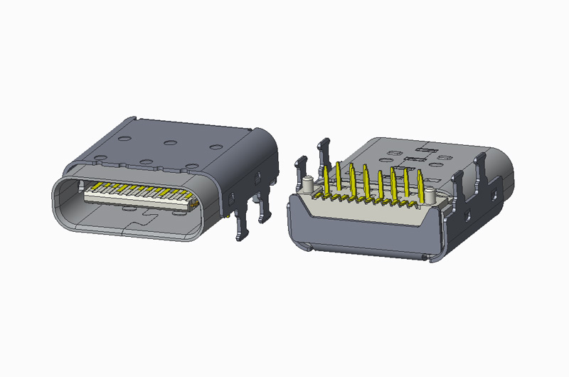 USB 3.1 TYPE C 24P SMT+DIP CH1.60mm