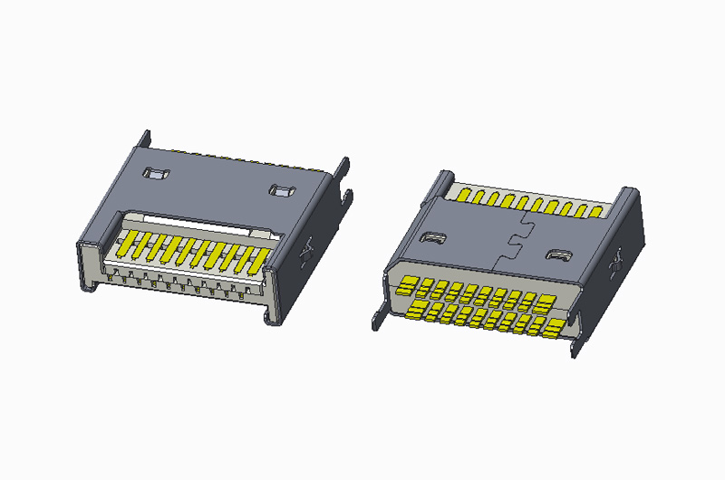 USB 3.1 TYPE C Desktop 20P PLUG Key A 夹板式