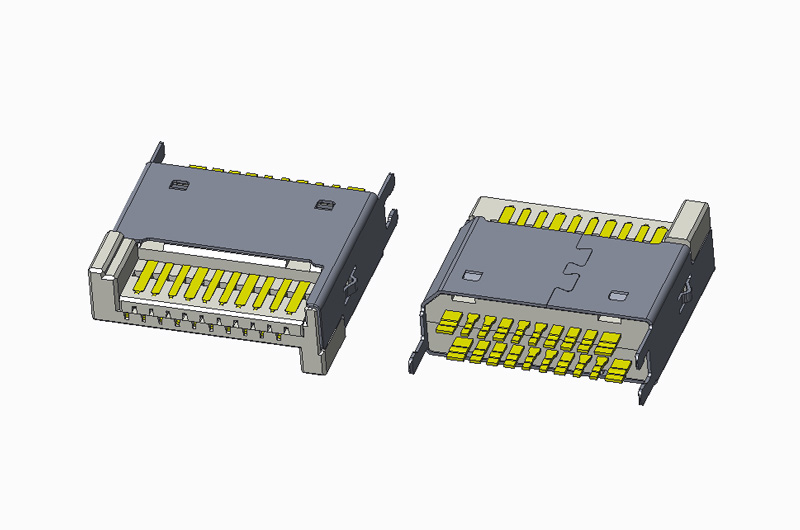 USB 3.1 TYPE C Desktop 20P PLUG Key B 夹板式