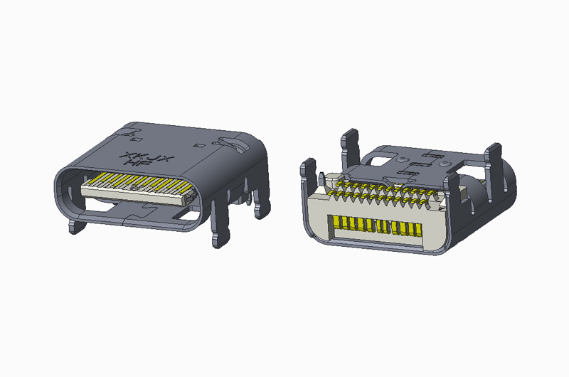 USB4 TYPE C 24P 双SMT 板上H3.16 L7.9