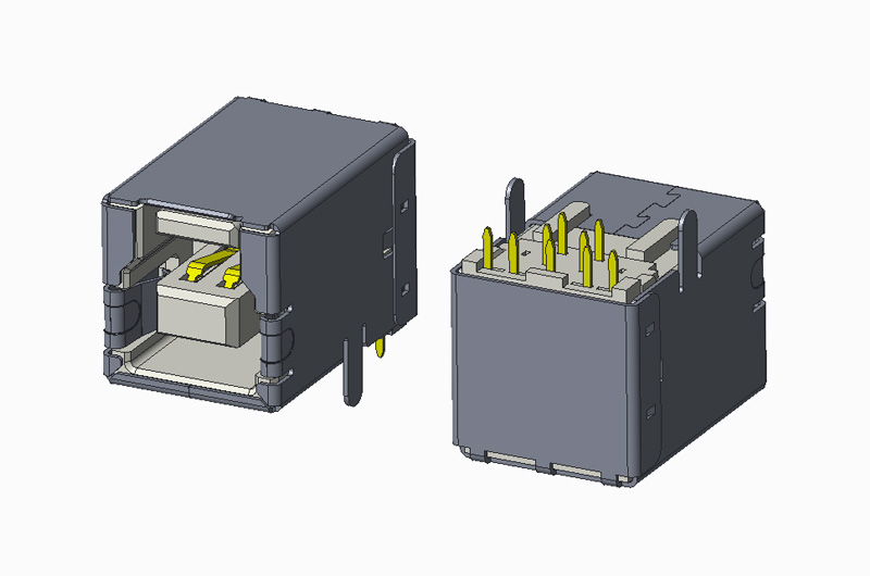 USB 3.0 BF 90度DIP H13.05 直脚