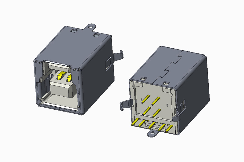 USB 3.0 BF 180度DIP 弯脚