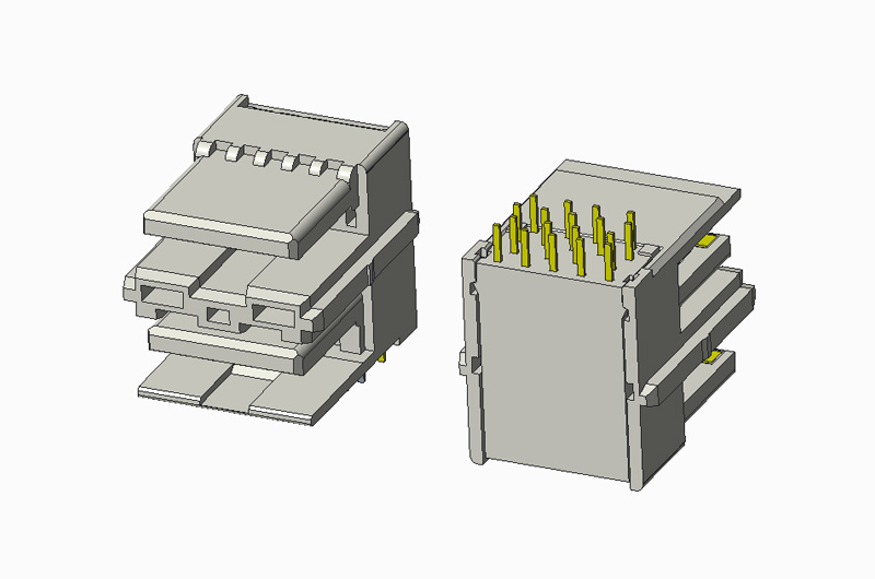 USB 3.0 AF 双层 90度 DIP 全塑型 卡槽外凸