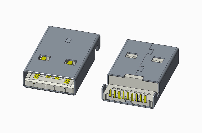 USB 3.0 AM 90度 DIP 直脚