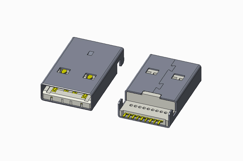 USB 3.0 AM 90度 SMT 直脚